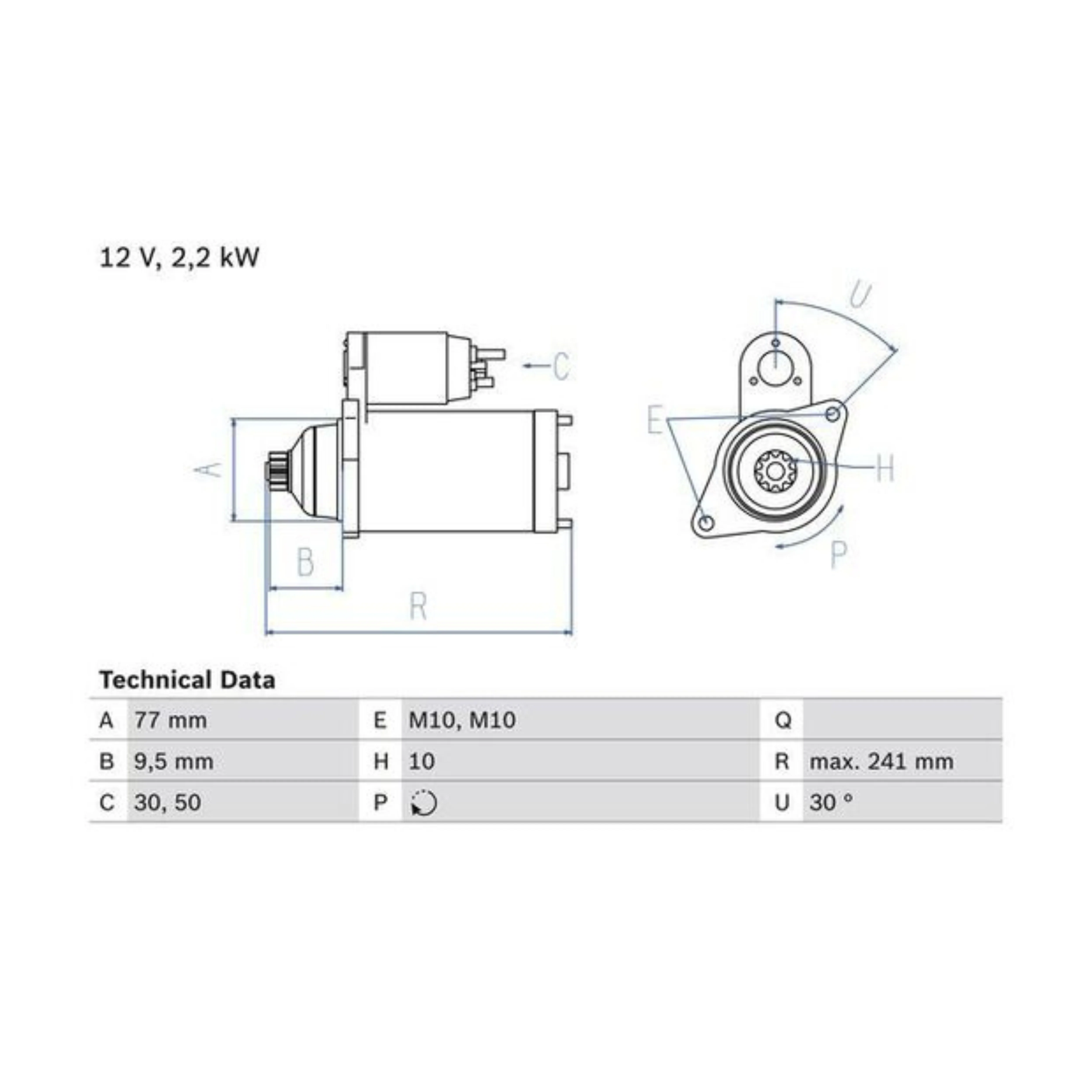 Starter Motor 2.8L 4m40 Delica L400 1994-2006 - Image 4