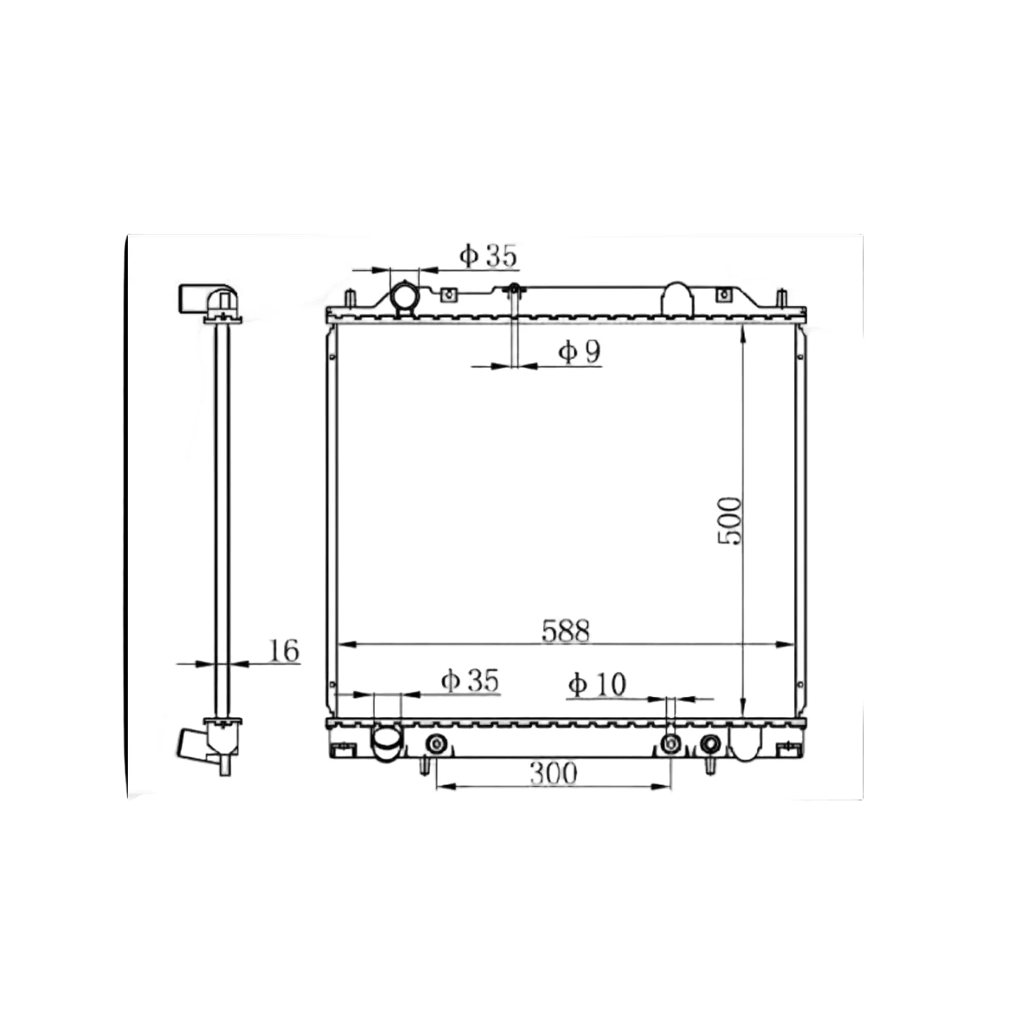 Radiator V6 Gas Delica L400 1994-2000 - Image 2