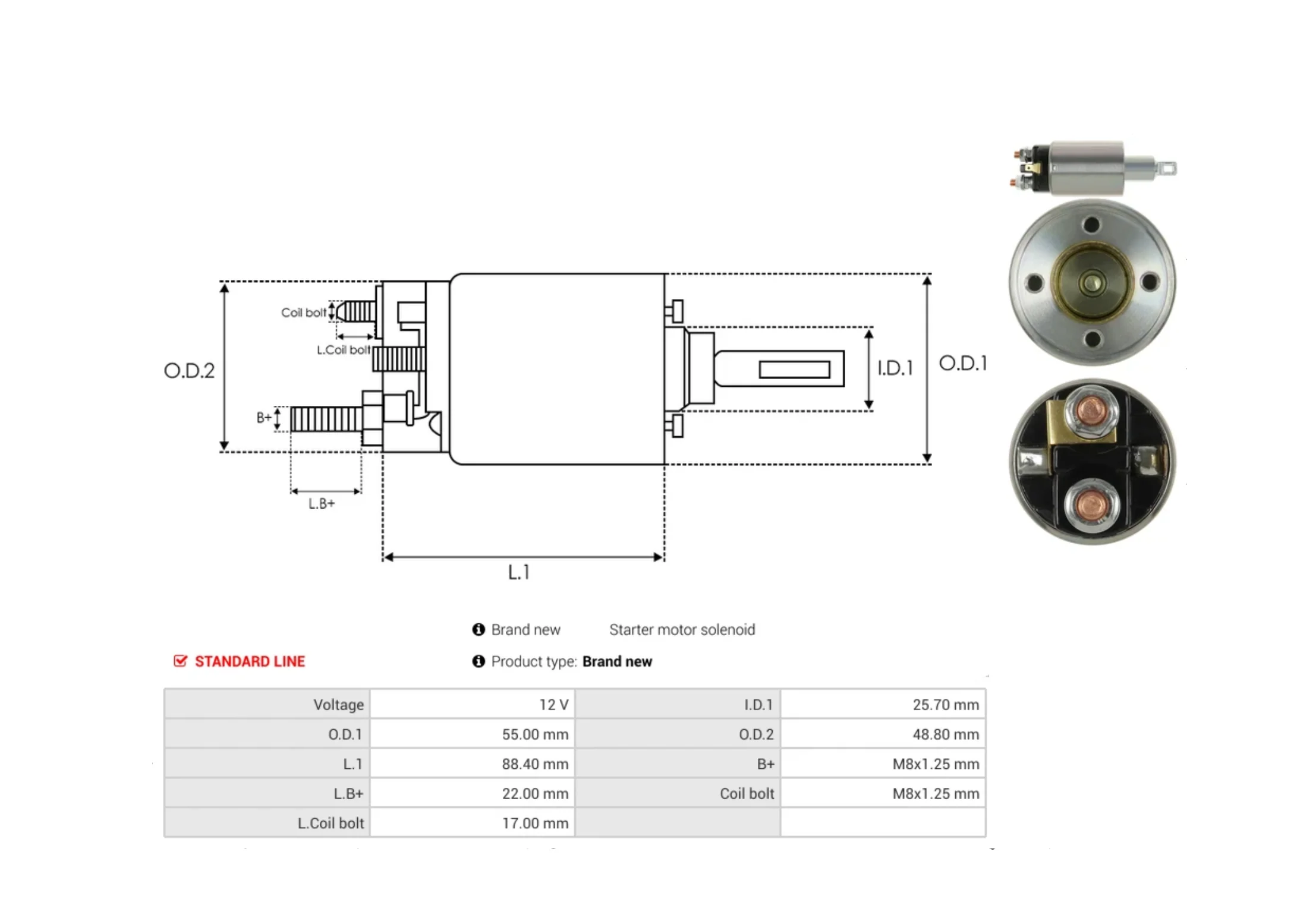 Starter Solenoid 2.8L 4m40 Delica L400 1994-2006 - Image 3