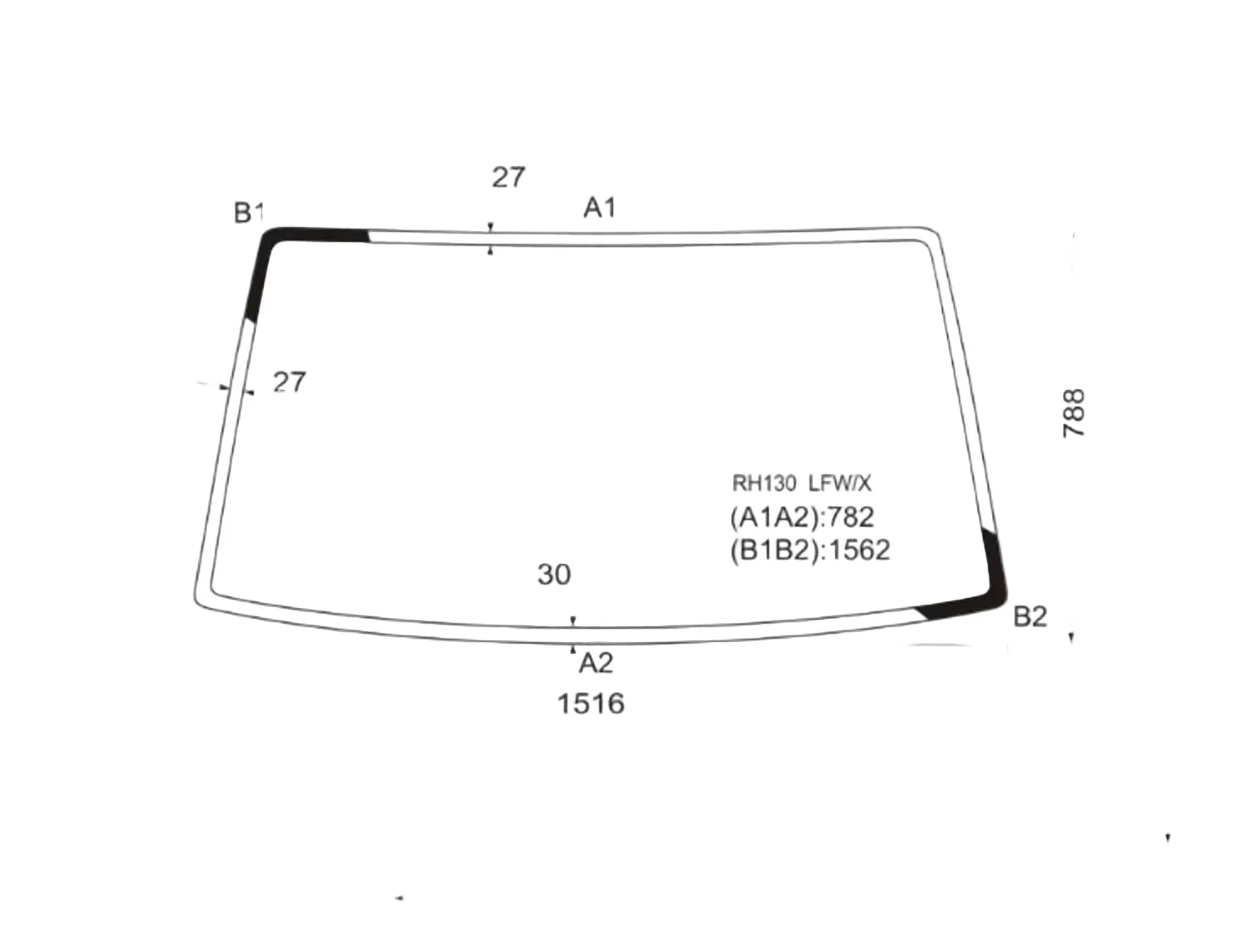Windshield Hiace 1989-2004 NEW - Stick On - Image 3